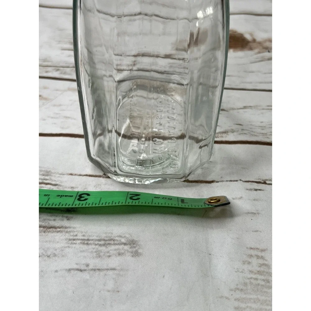 Vintage Handled Glass Cruet Bottle Clear 1923‎ 1924 Patent Dates 7.5in